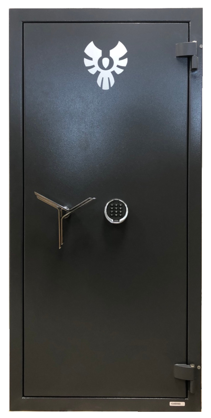 AdSafe Exclusive Kombinovaný ohnivzdorný trezor na zbraně Ares EL, grafitově šedý 